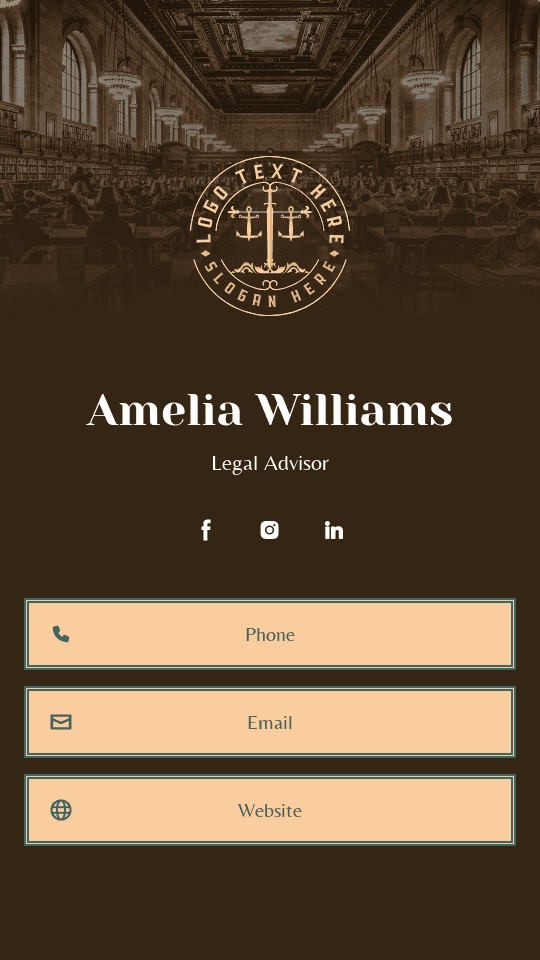 Legal Advisor Attorney Digital Business Card