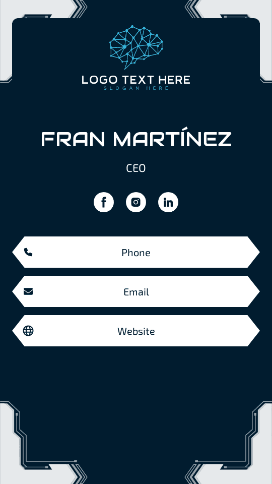 Business Tech CEO Digital Business Card Preview