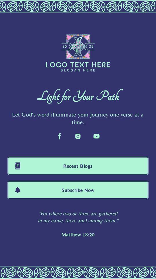 Church Bible Quote Link in Bio Preview