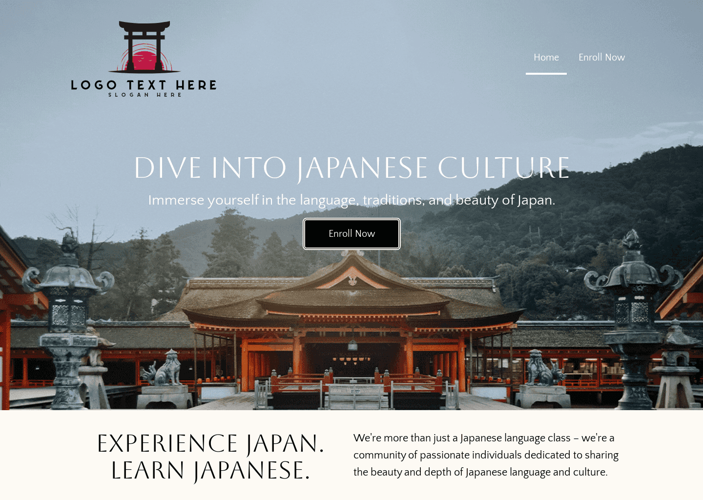 Japanese Language Education Website Preview