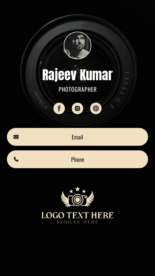 Camera Phtographer Digital Business Card