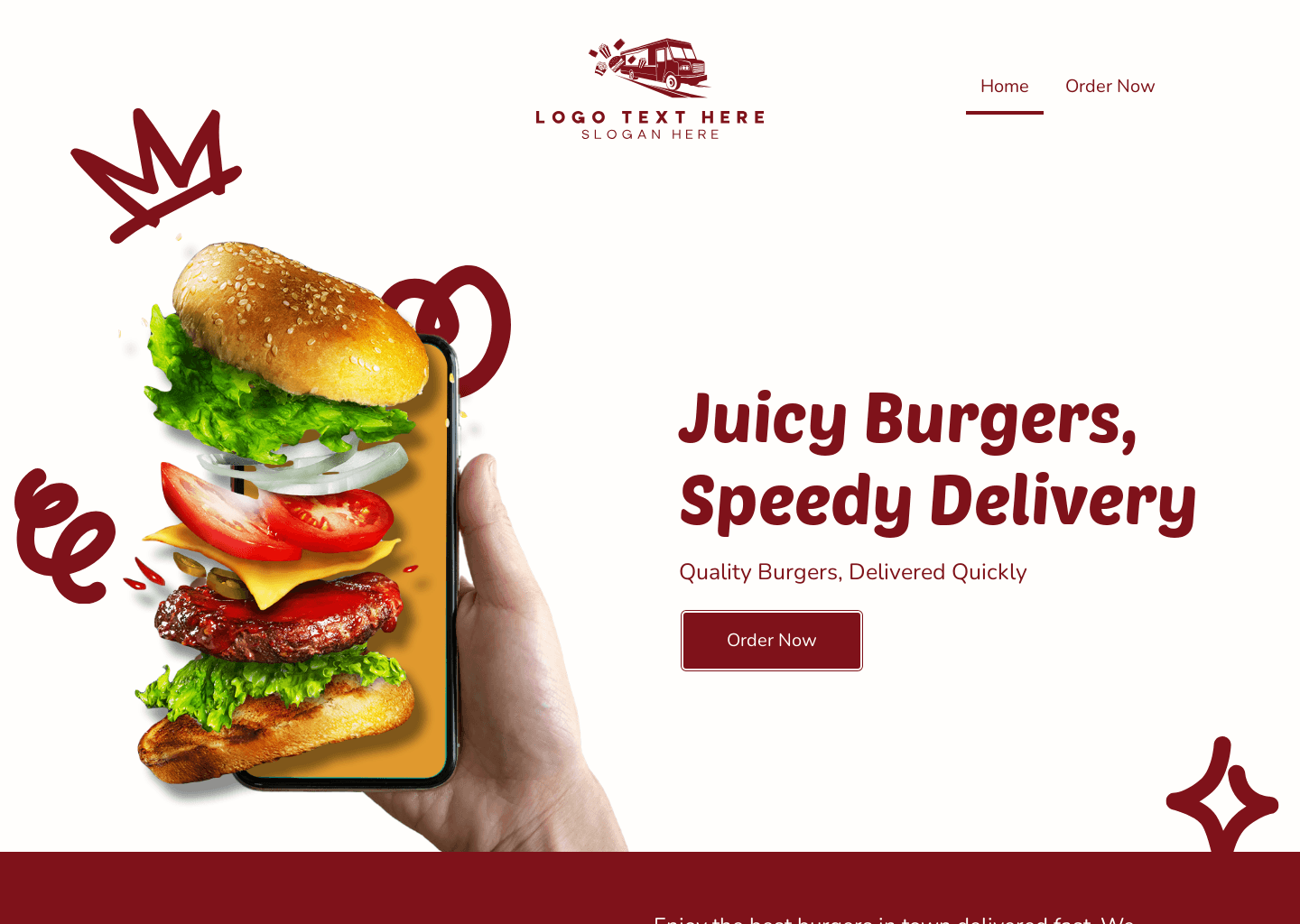 Burger Shop Delivery  Website