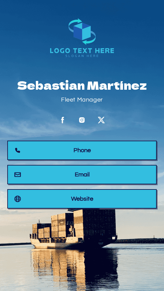 Freight Fleet Manager Digital Business Card Preview