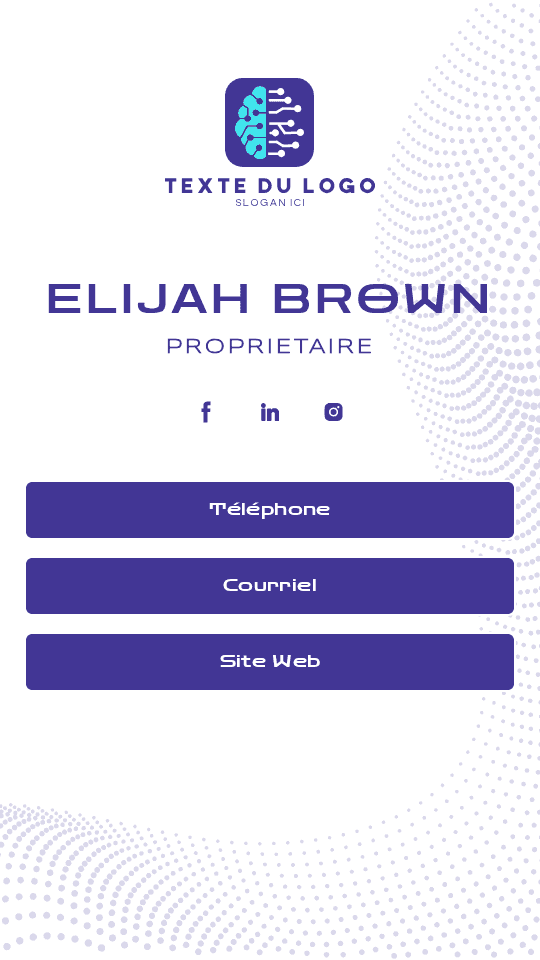 Propriétaire de podcast technologique Digital Business Card