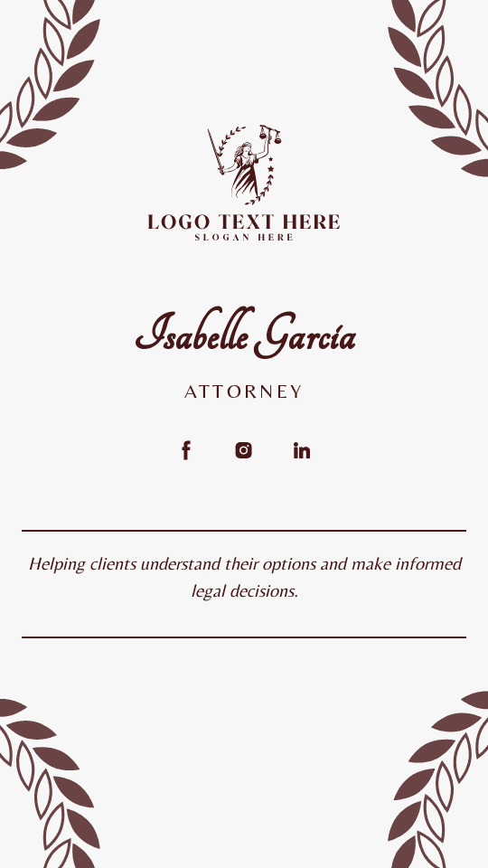 Legal Firm Attorney Digital Business Card Preview