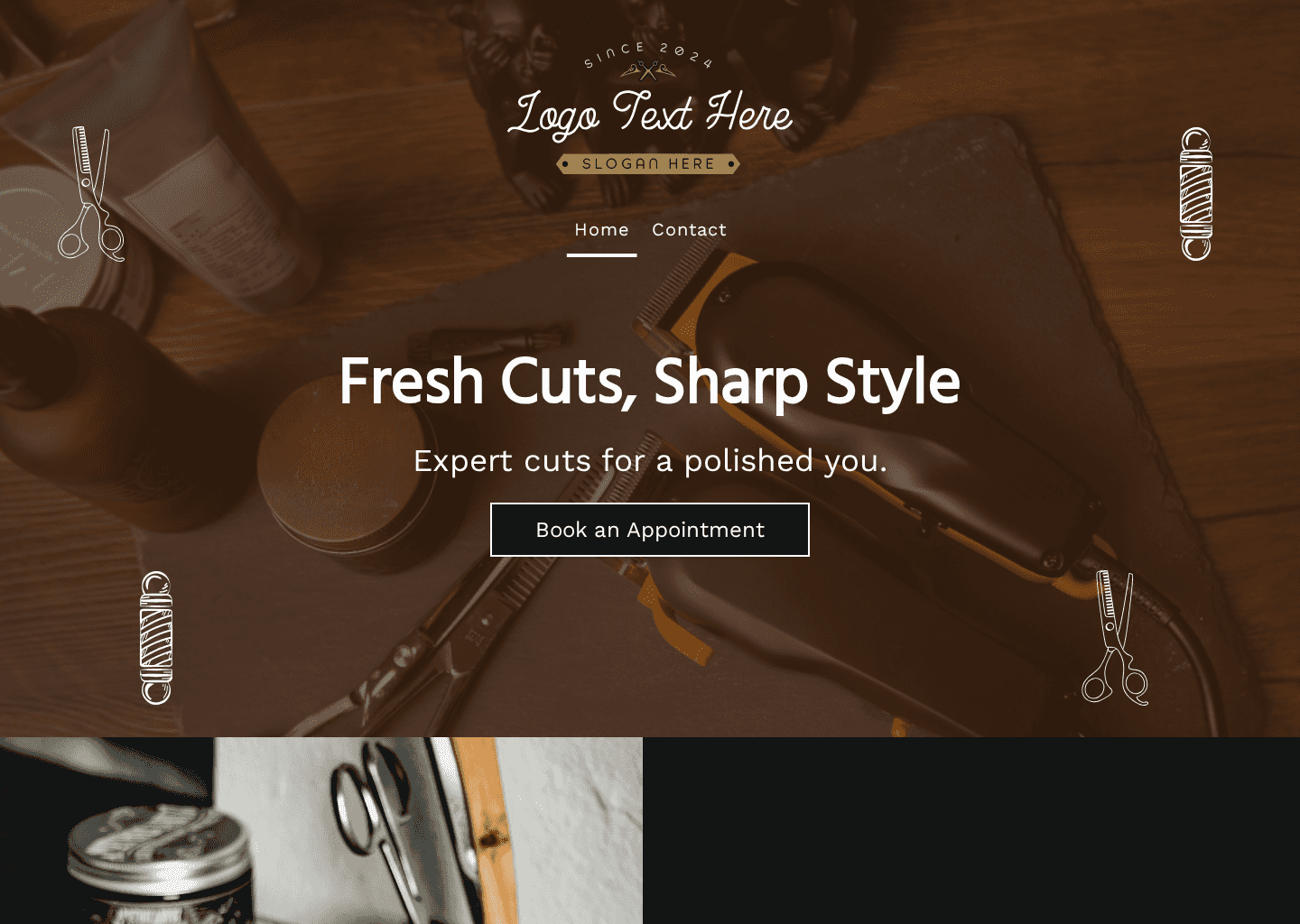 Premium Barbershop Website Preview