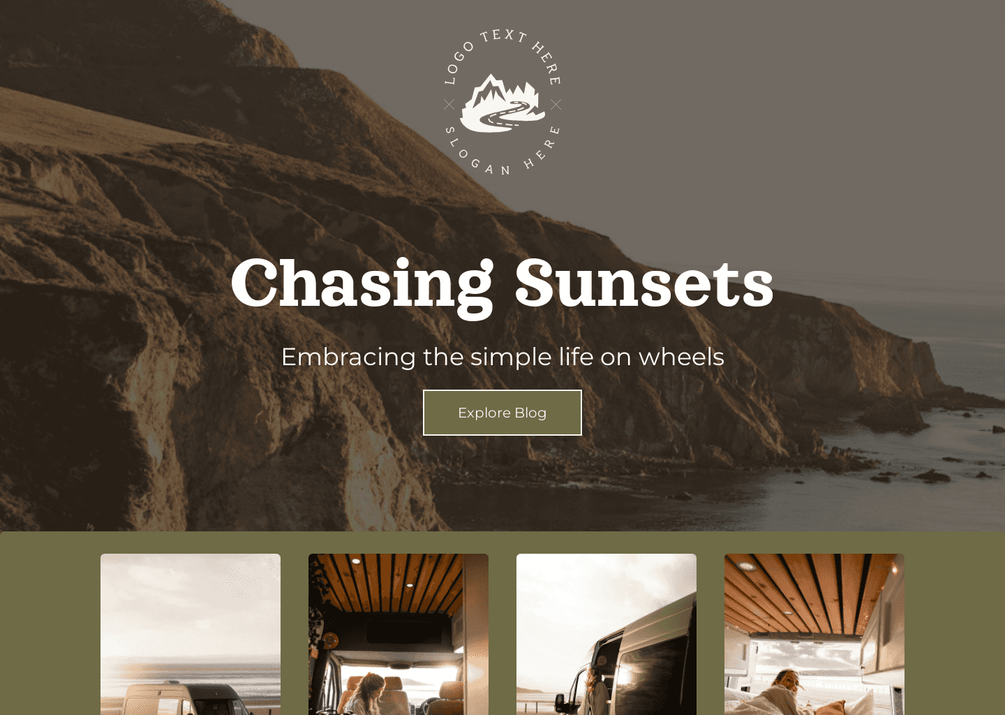 Travel Adventure Blog website design