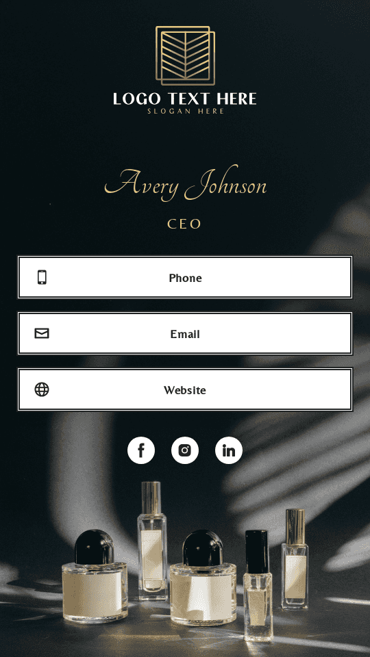 Perfume Shop CEO Digital Business Card
