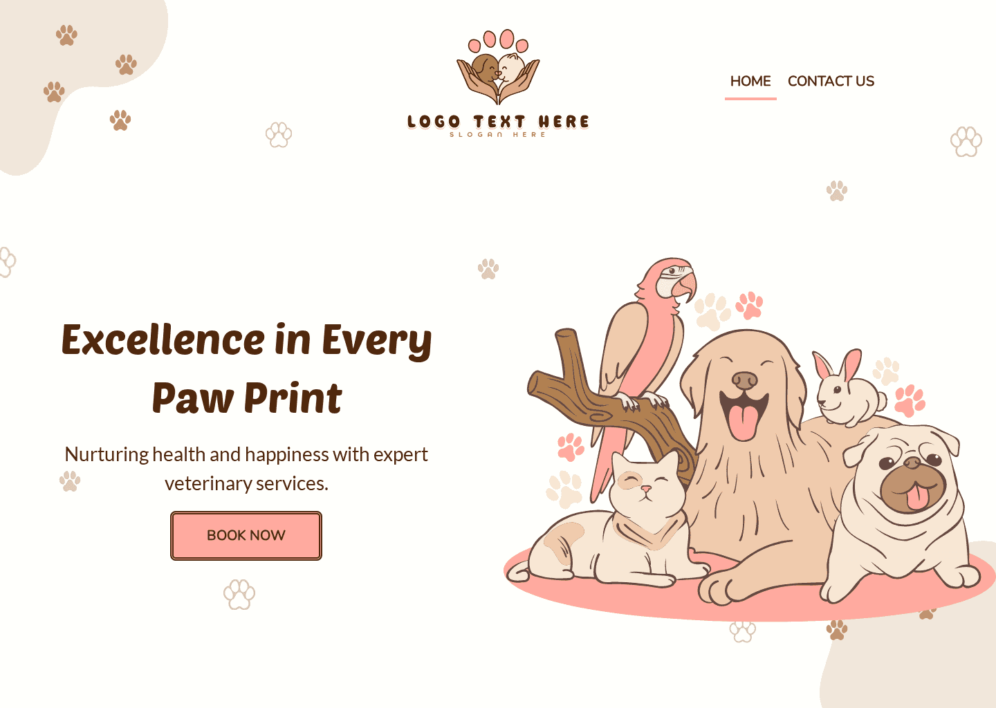Community Veterinary Clinic  Website Preview
