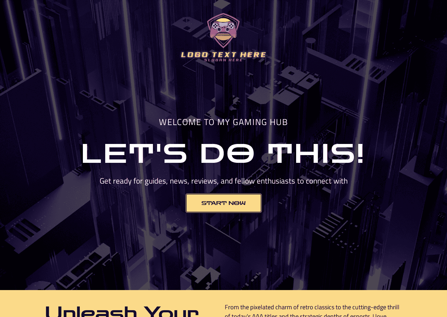 Esports Live Streamer Website Preview