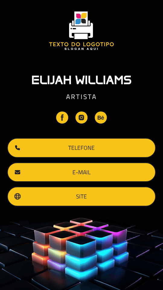 Artista de Impressão 3D Digital Business Card