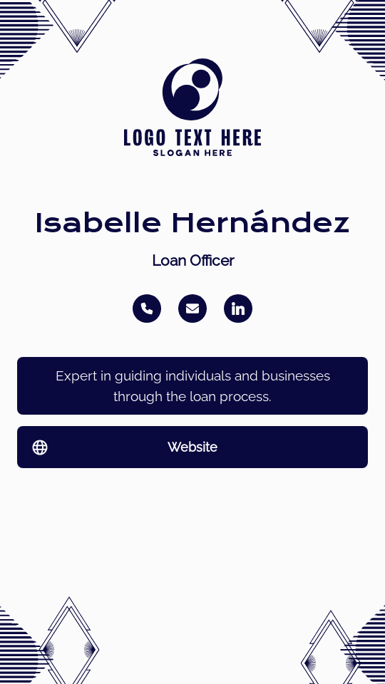 Financial Loan Officer Digital Business Card
