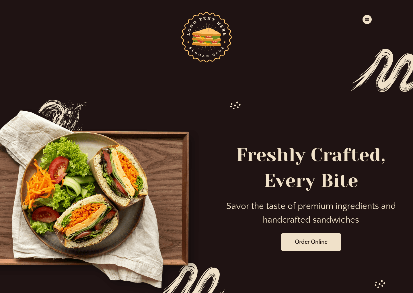 Sandwich Food website design