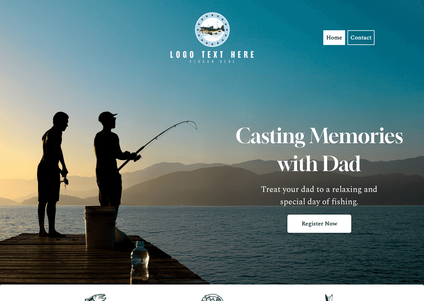 Fathers Day Fishing Website Preview