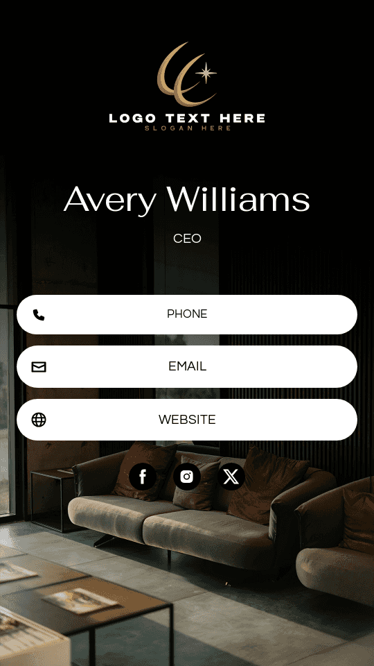 Interior Design CEO Digital Business Card Preview