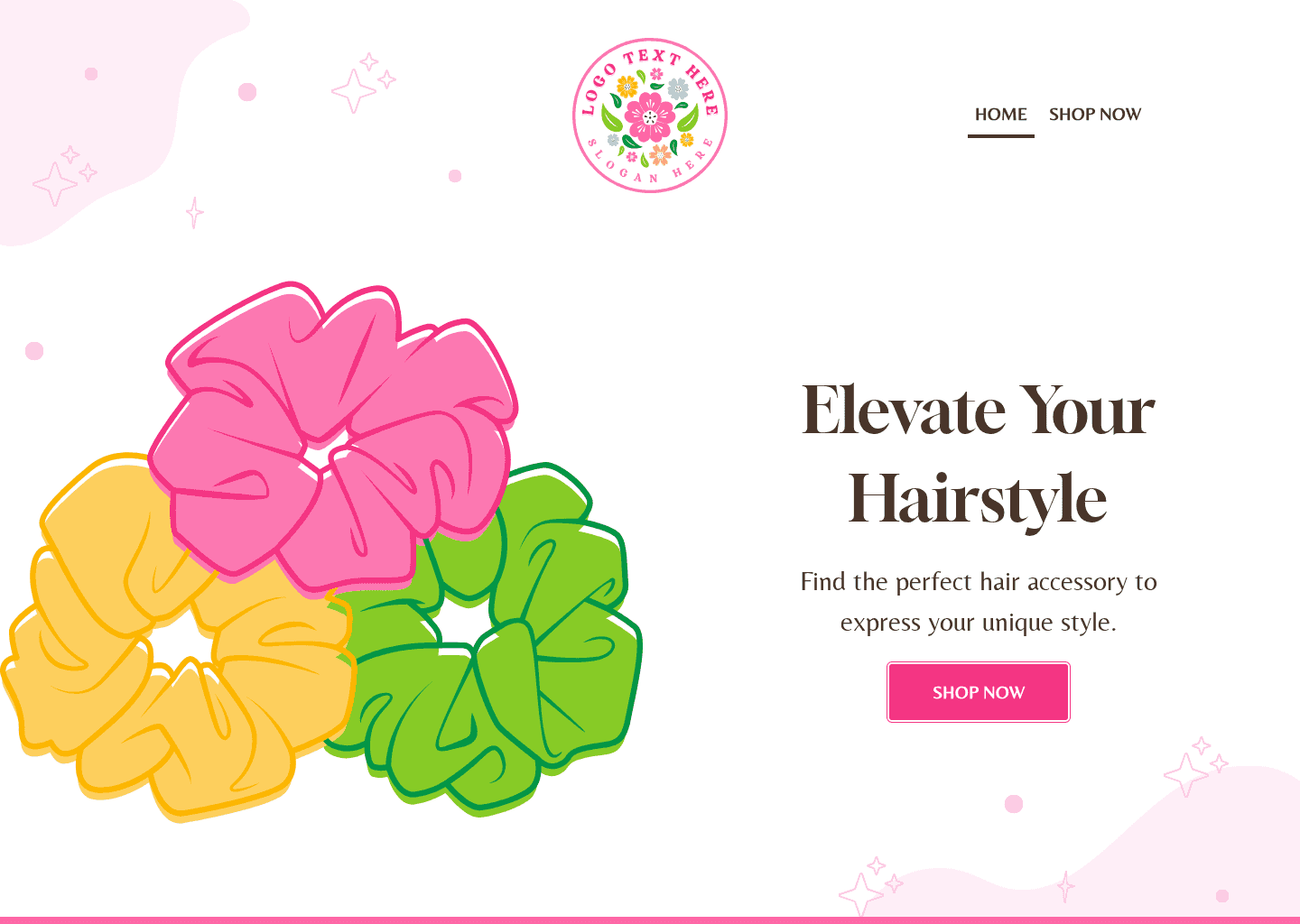 Hair Accessories Store Website Preview