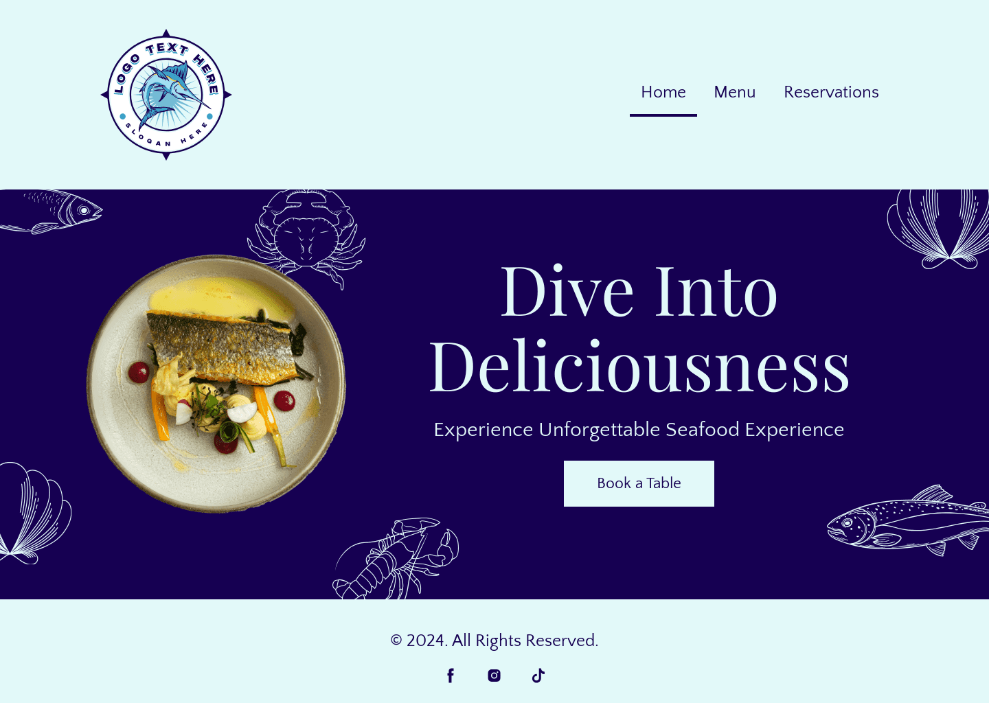 Seafood Restaurant website design