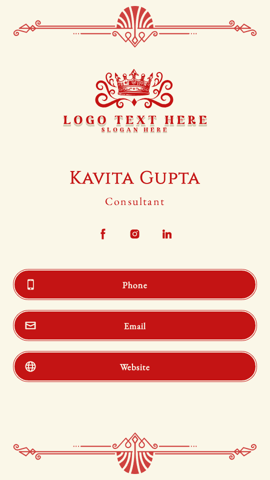 Event Consultant Digital Business Card Preview