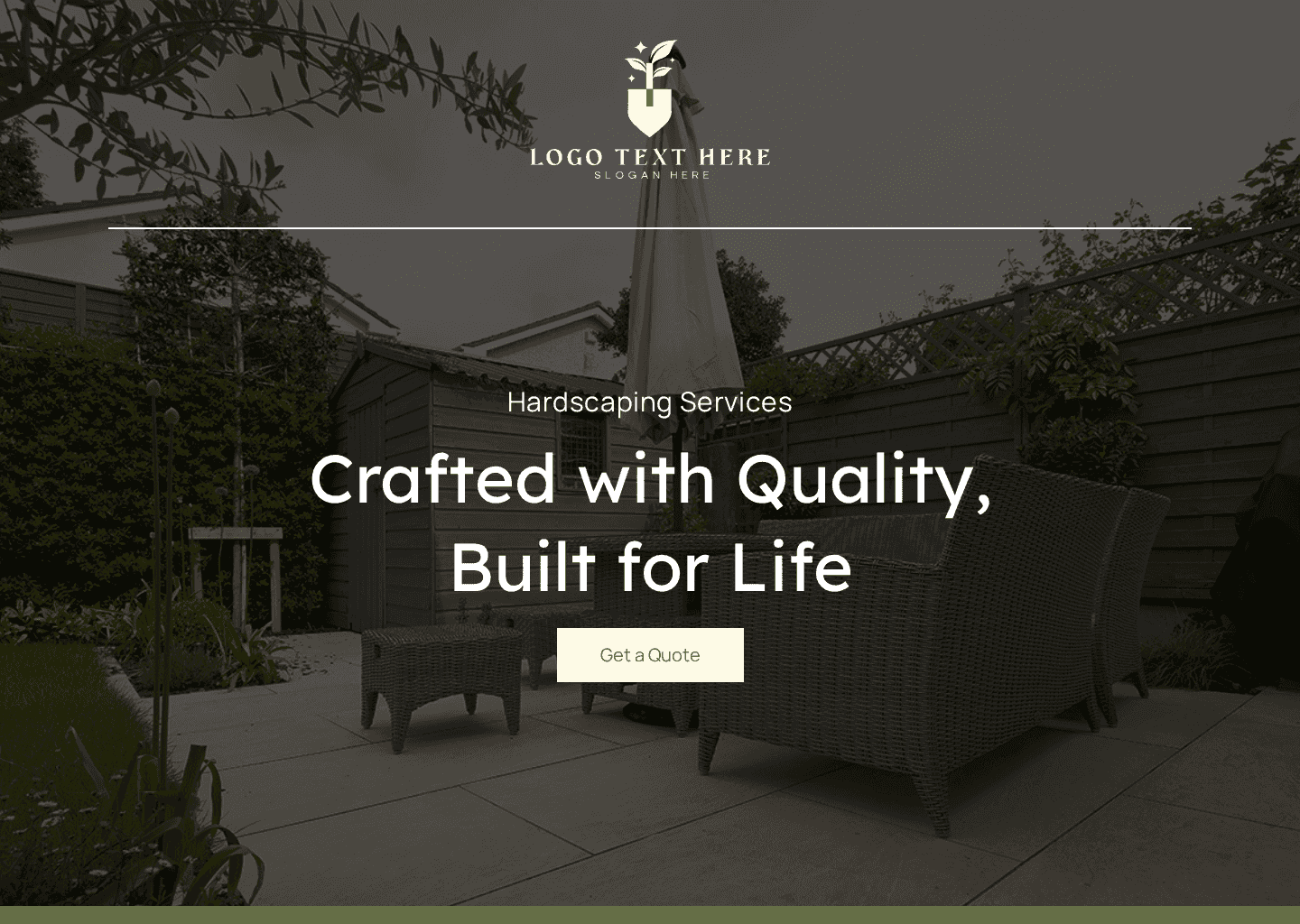 Outdoor Hardscaping Gardener Website Preview