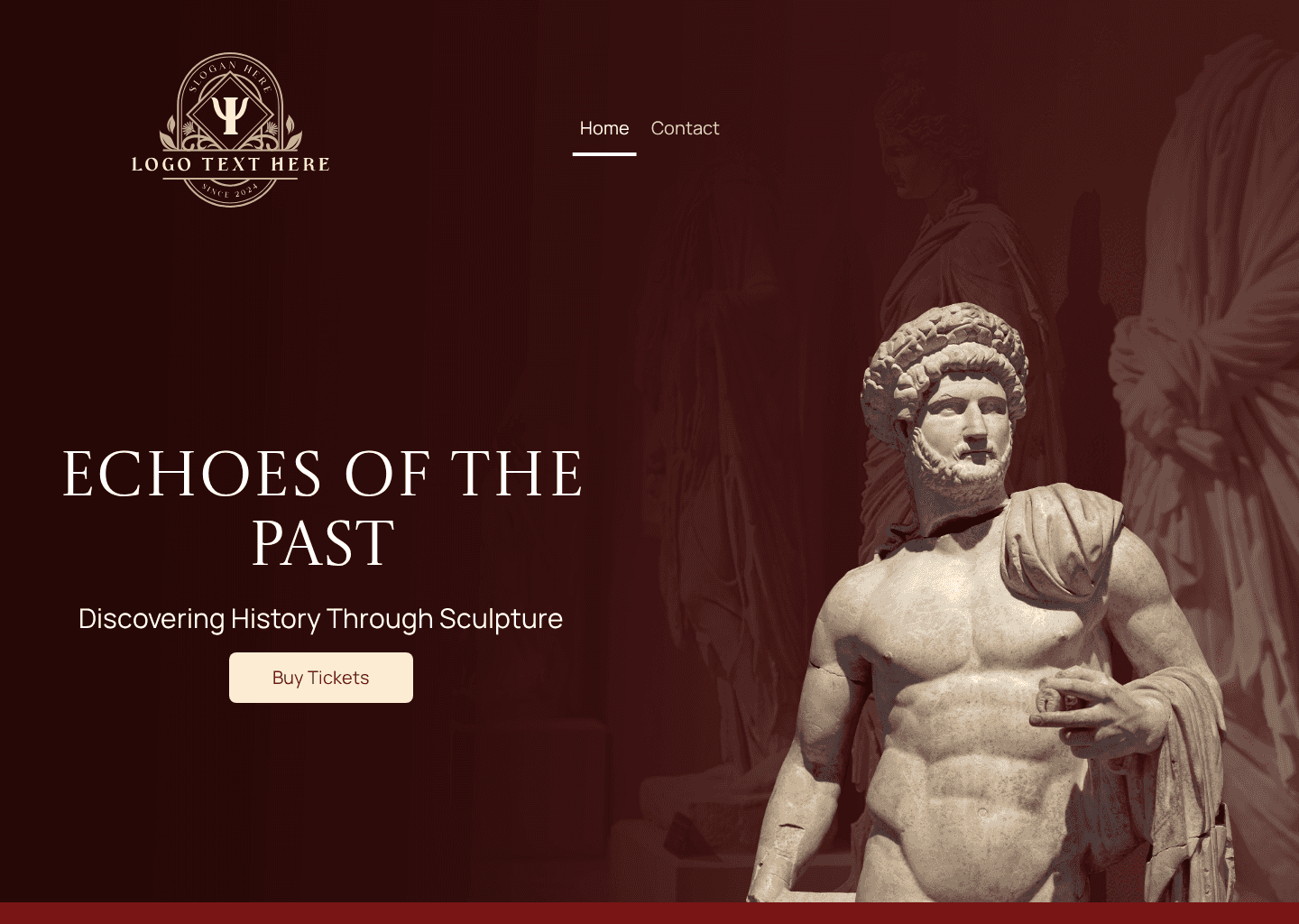 Ancient Sculpture Exhibit Website Preview