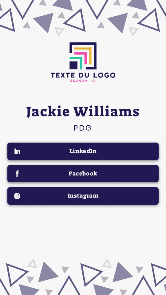 PDG de service d'impression Digital Business Card