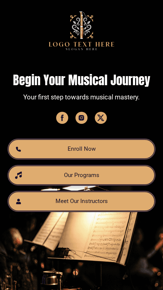 Music Lesson Academy Link in Bio Preview