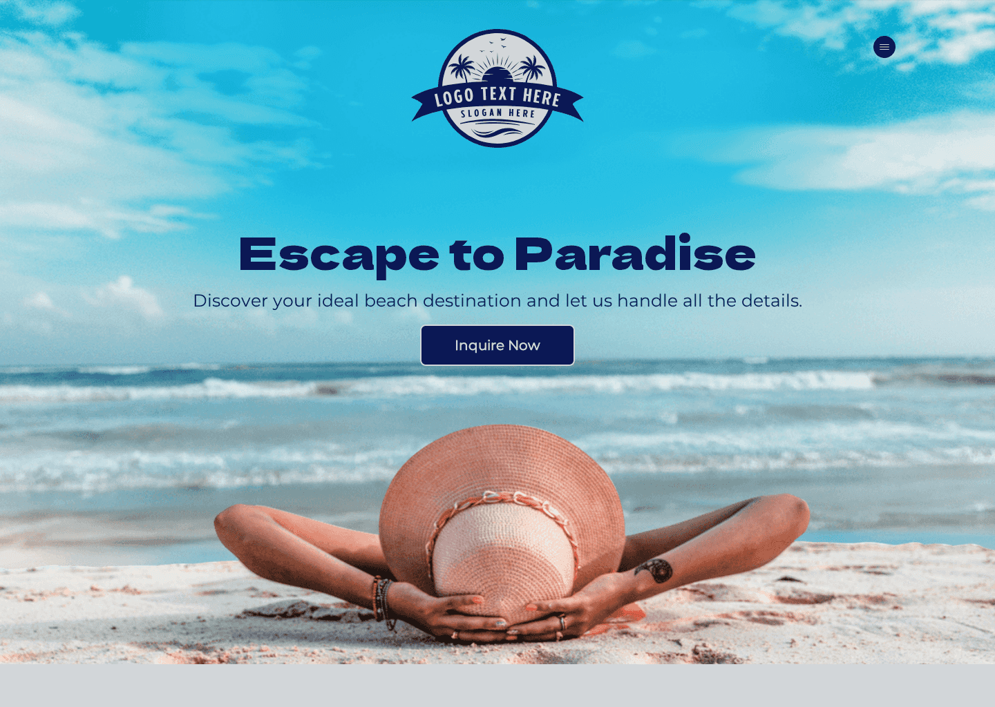 Beach Travel Agency Website Preview