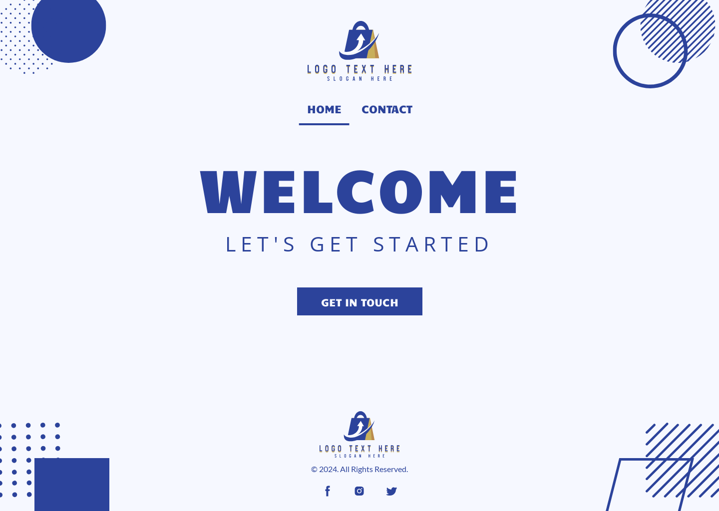 Welcome Landing Page Website Builder Image Preview