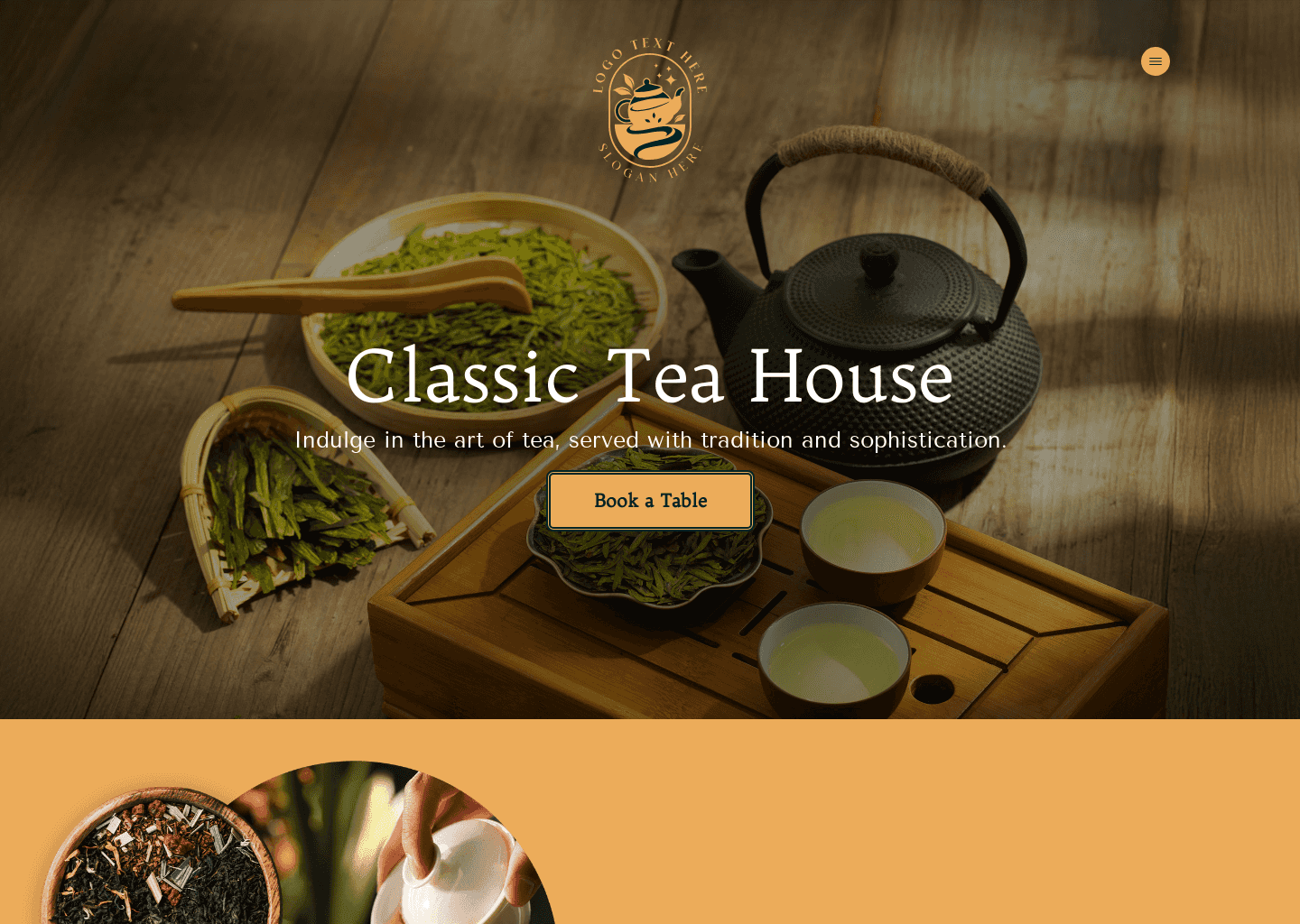 Classic Tea Shop site Builder Create a site