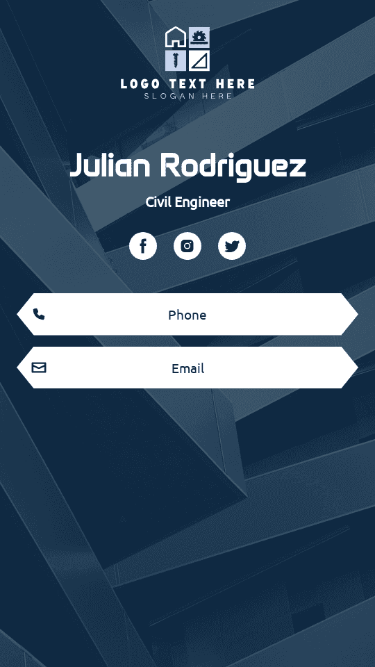 Commercial Building Engineer Digital Business Card