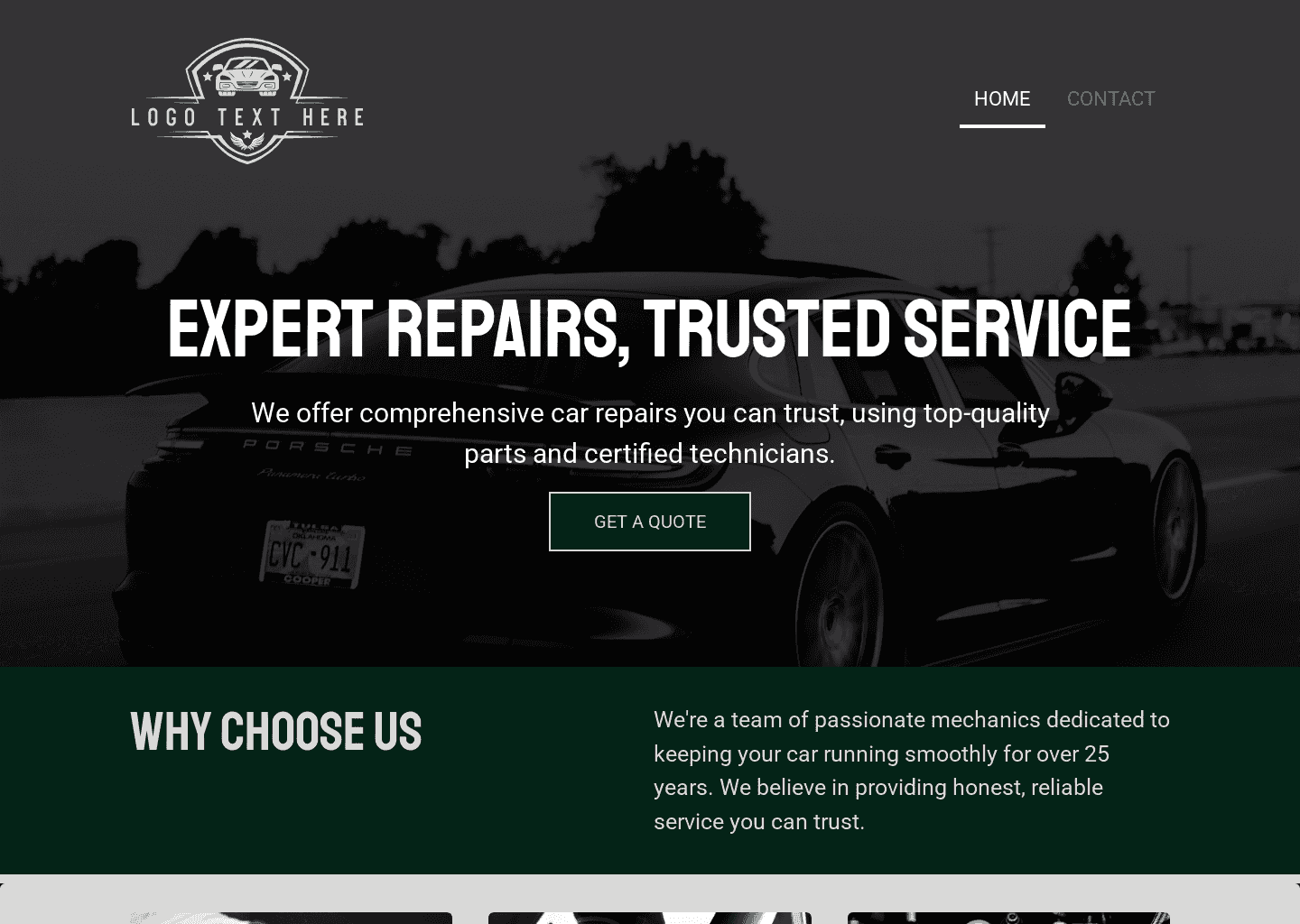 Auto Repair Service Website