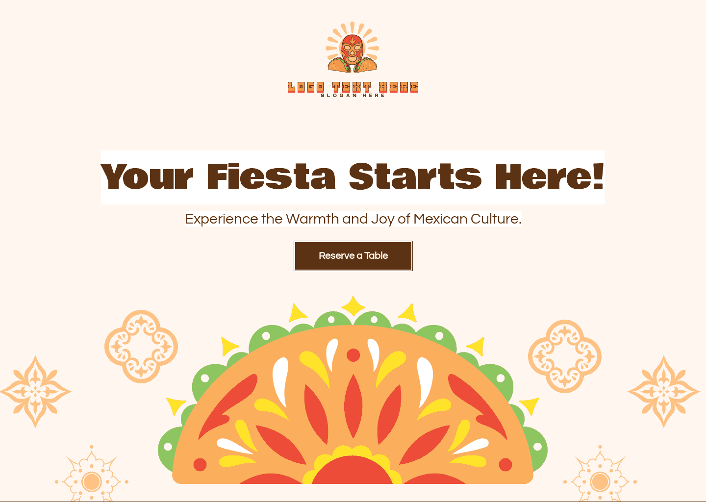 Mexican Fiesta Eatery Website Preview