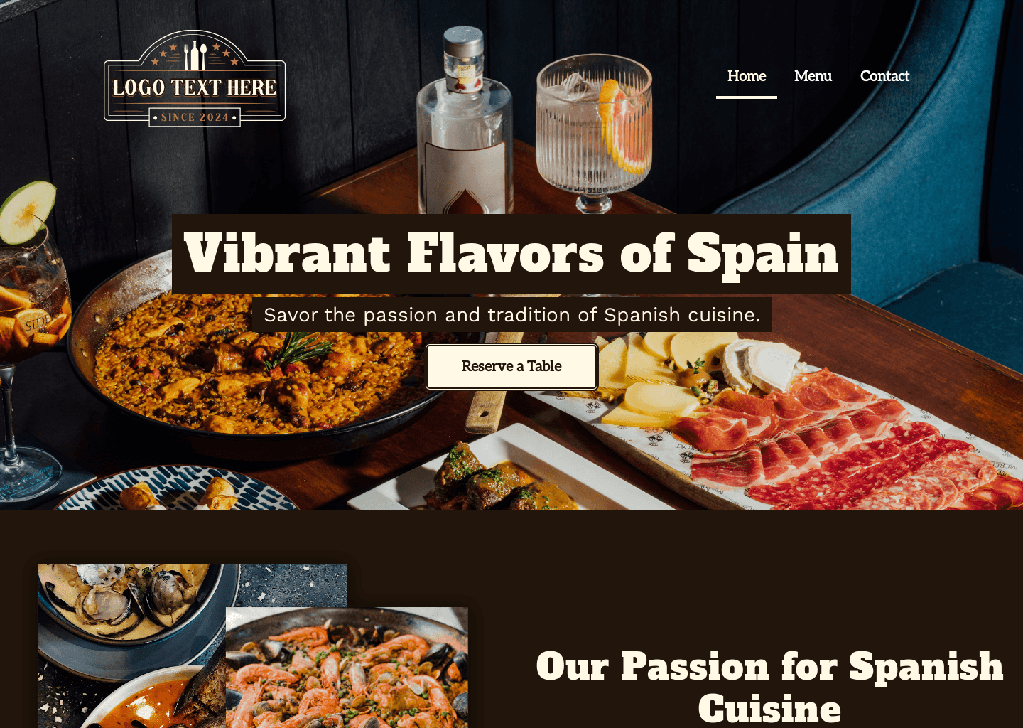 Vibrant Spanish Flavors Website