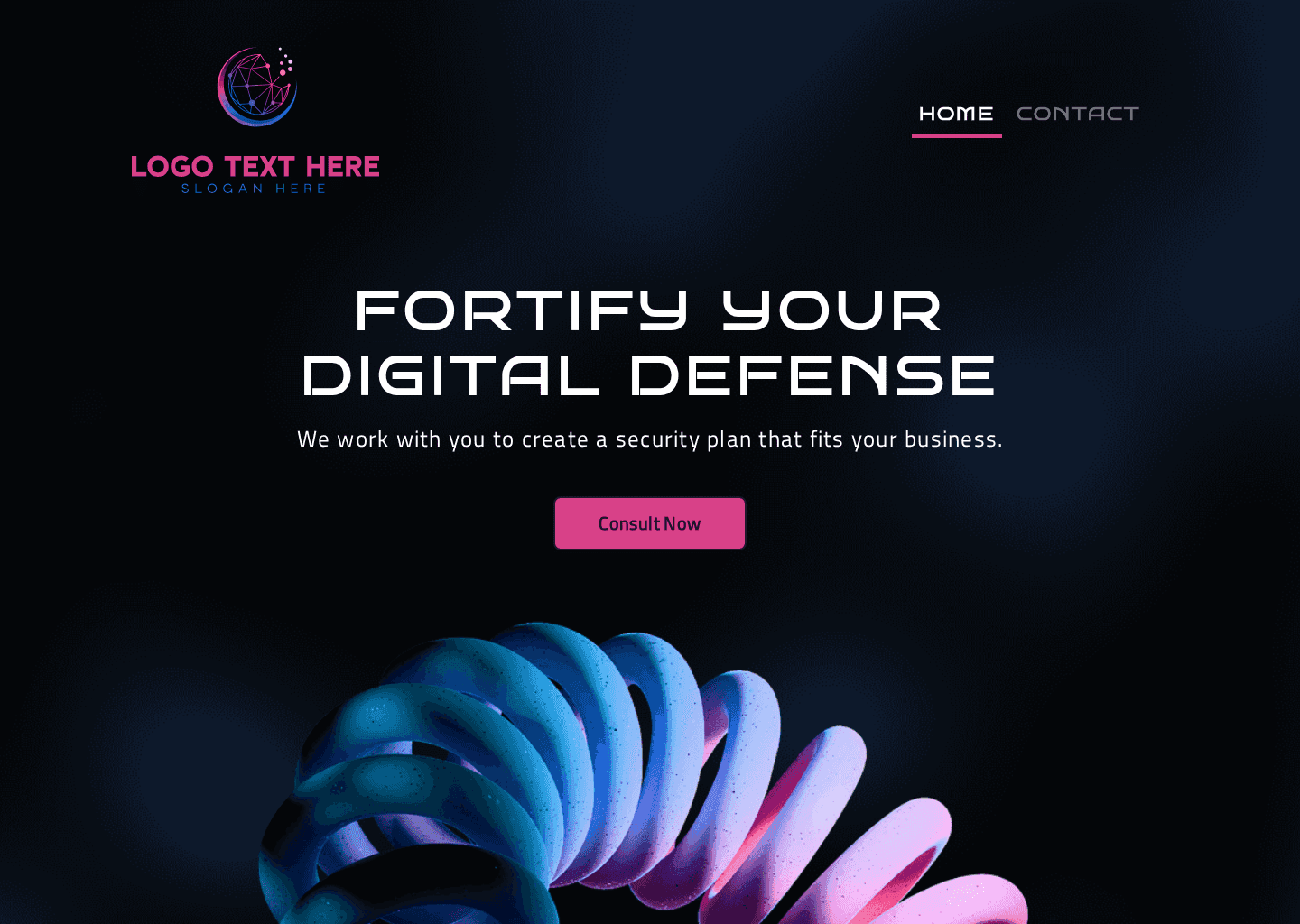 Digital Cybersecurity Service Website Preview