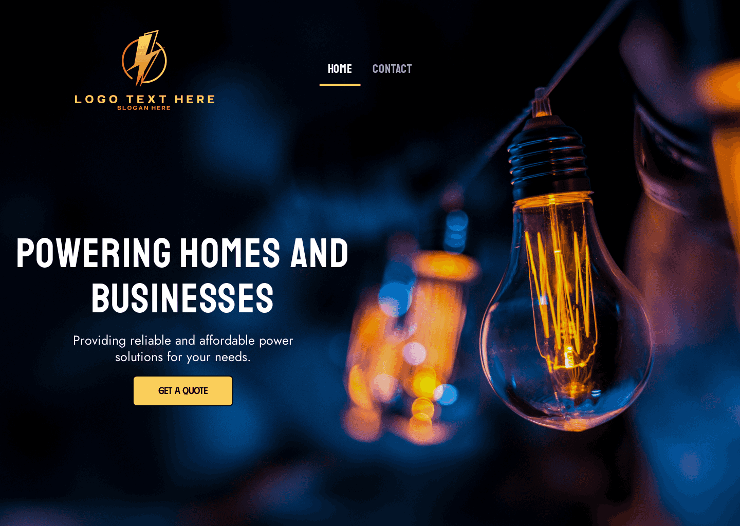 Power Utility Service Website Preview