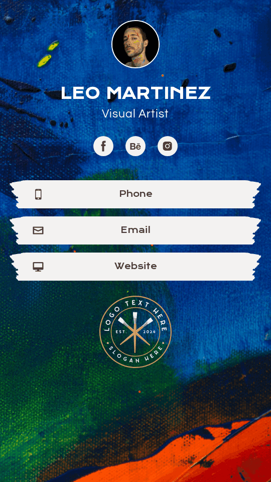 Abstract Painter Digital Business Card