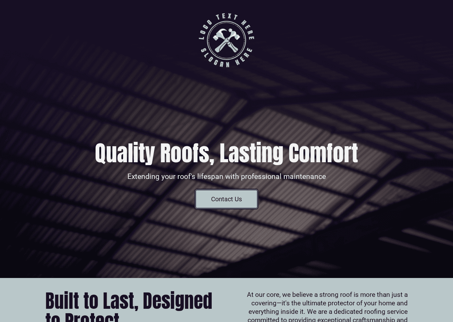 Construction Roofer Handyman Website Preview