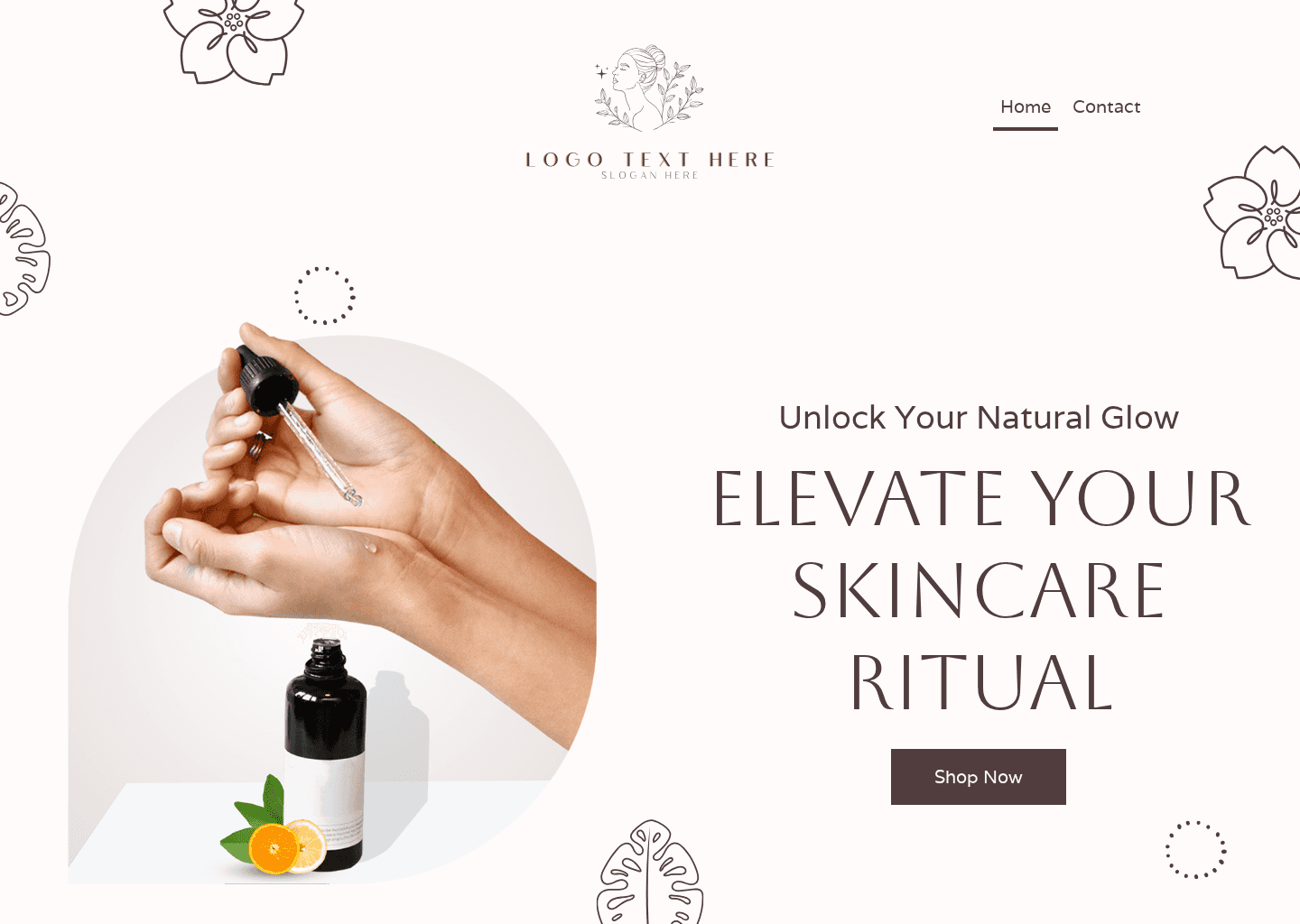 Skincare Beauty Shop Website Preview