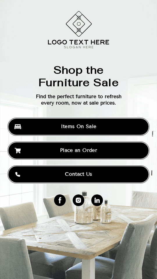 Furniture Store Sale Link in Bio Preview