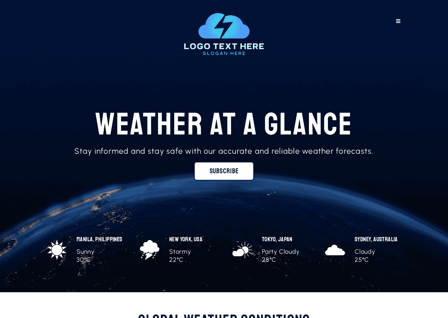 Weather Websites | Instantly Create a Weather Website | Design.com
