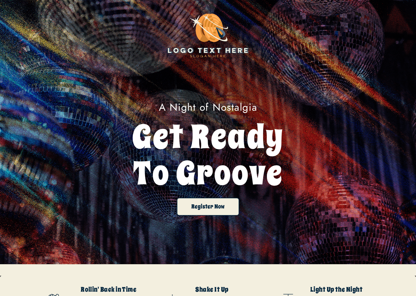 Retro Day Party Website Preview