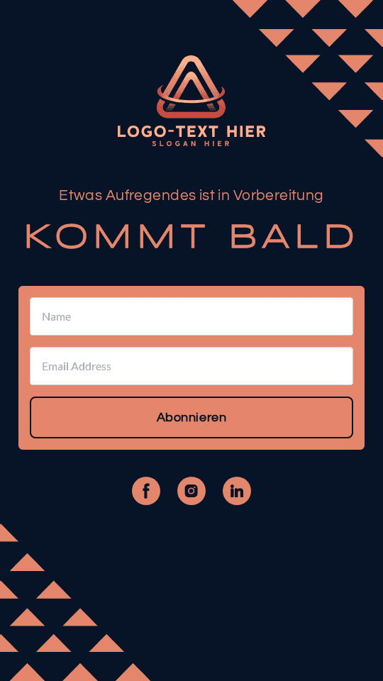 Generischer einfacher Start Link in Bio