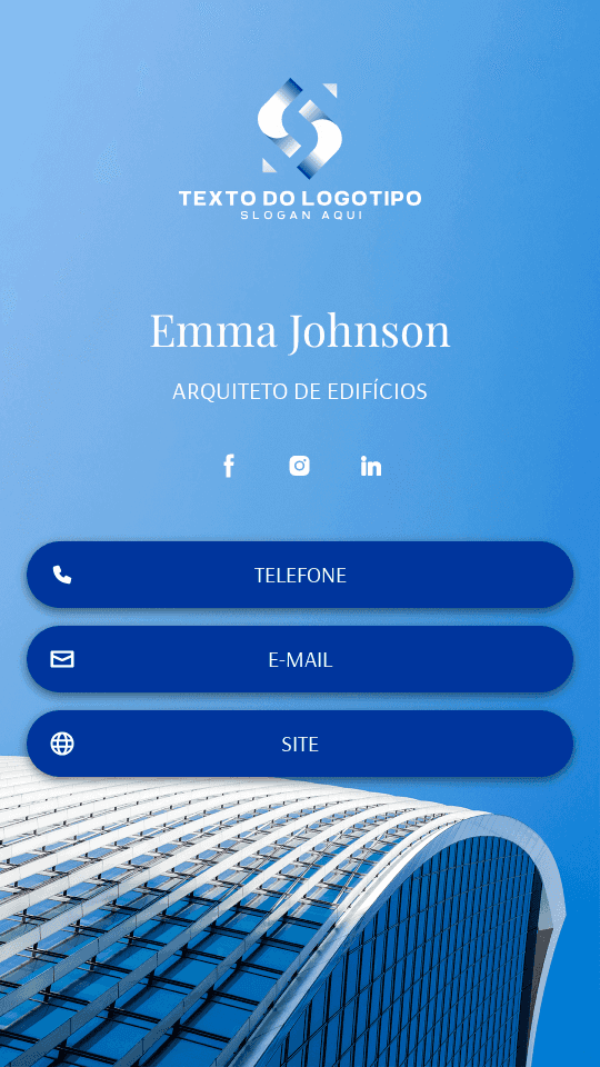 Arquiteto de Edifícios Comerciais Digital Business Card