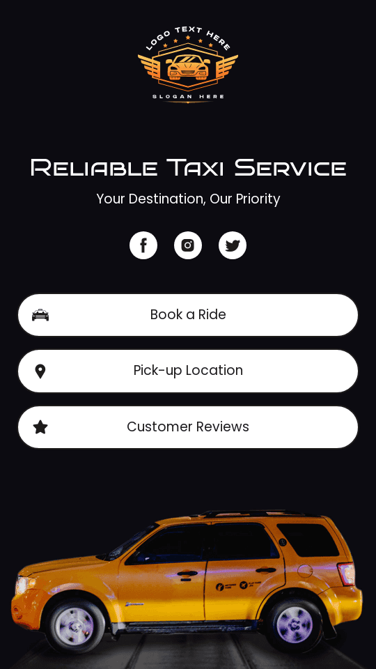 Modern Taxi Ride Link in Bio Preview