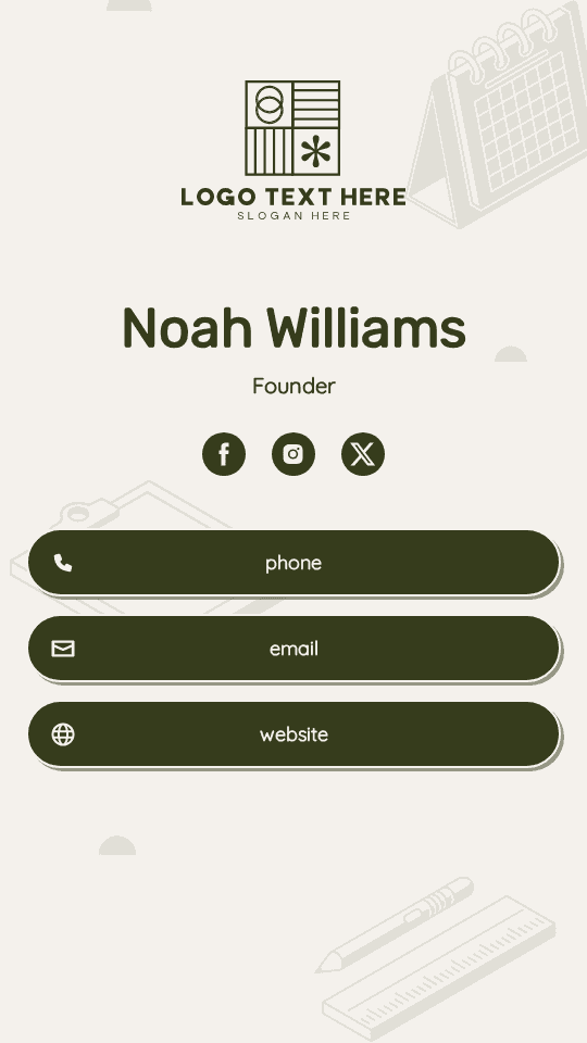 Wholesale Stationery Founder Digital Business Card Preview