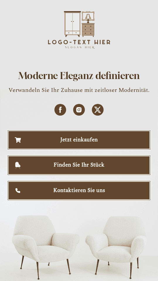 Moderne Möbelgeschäft Link in Bio