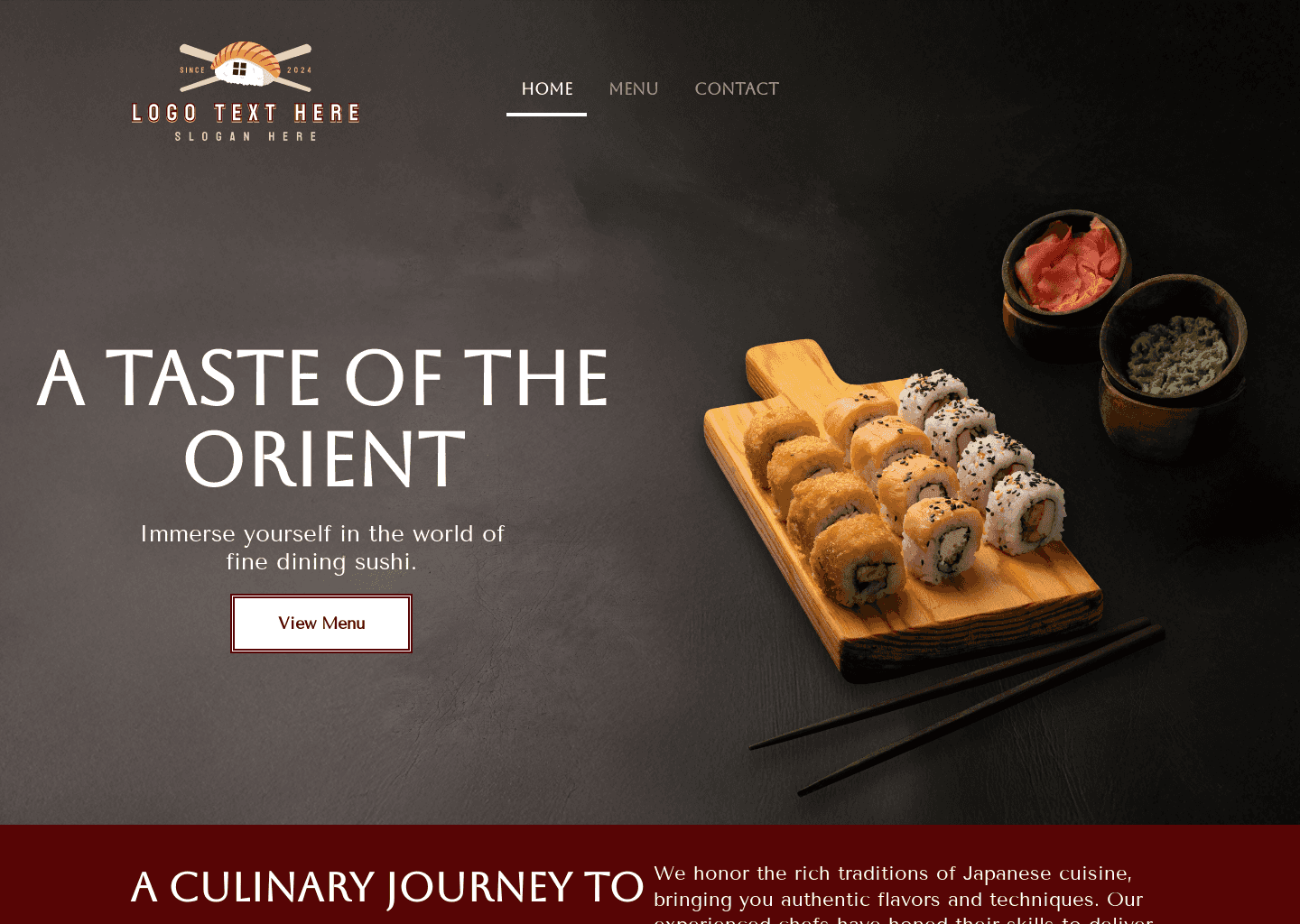 Seafood Restaurant website design