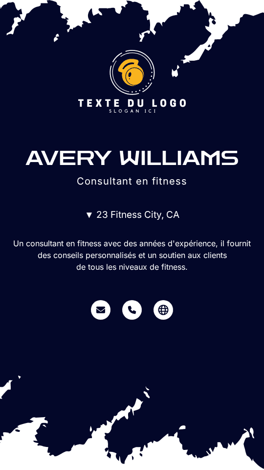 Coach de fitness Digital Business Card