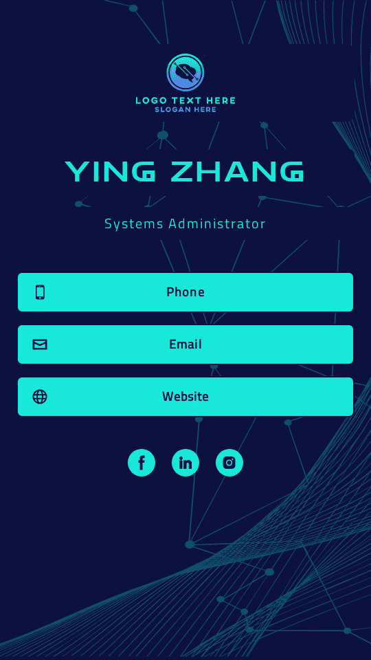 Systems Administrator Digital Business Card