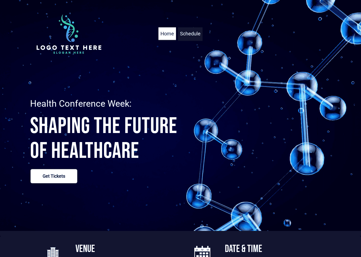 Medical Healthcare Conference Website Preview